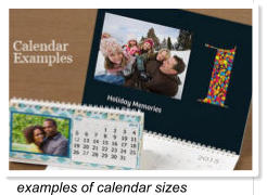 examples of calendar sizes